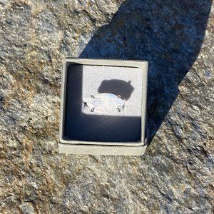 Sterling Silver Moonstone Ring, Size 6.75/N